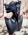 The Desert Bloom Spirals – Filigree & Aqua Flower Fashion Earrings