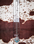 The Rodeo Queen Necklace – Checker Teardrop & Concho  Fashion Pendant