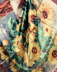 35X35"  Painted Sunflower Wild Rag /Scarf WR210