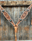 Whipstitch Copper Turquoise  Browband / One Ear Tack Set 