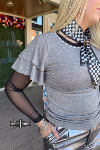 Mustang Mesh Sleeve Top