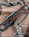 Grey Mule Tape Halter - Turquoise Sunflower 
