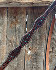 Medium Oil Floral and Teal Dot Breastcollar 