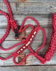 Red Mule Tape Halter - Multicolored Flowers 
