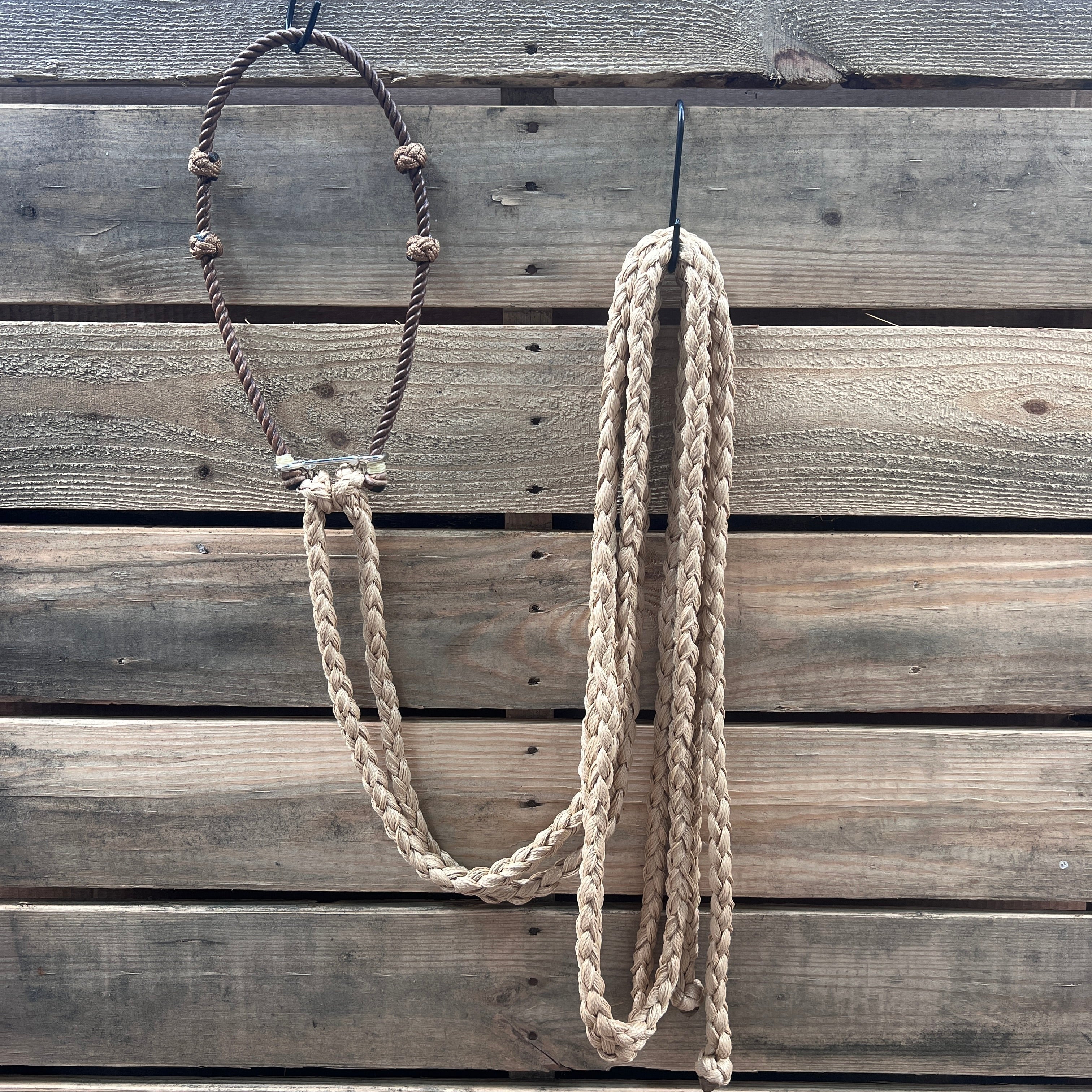 Lariat Hackamore and Double Reins - Assorted Colors