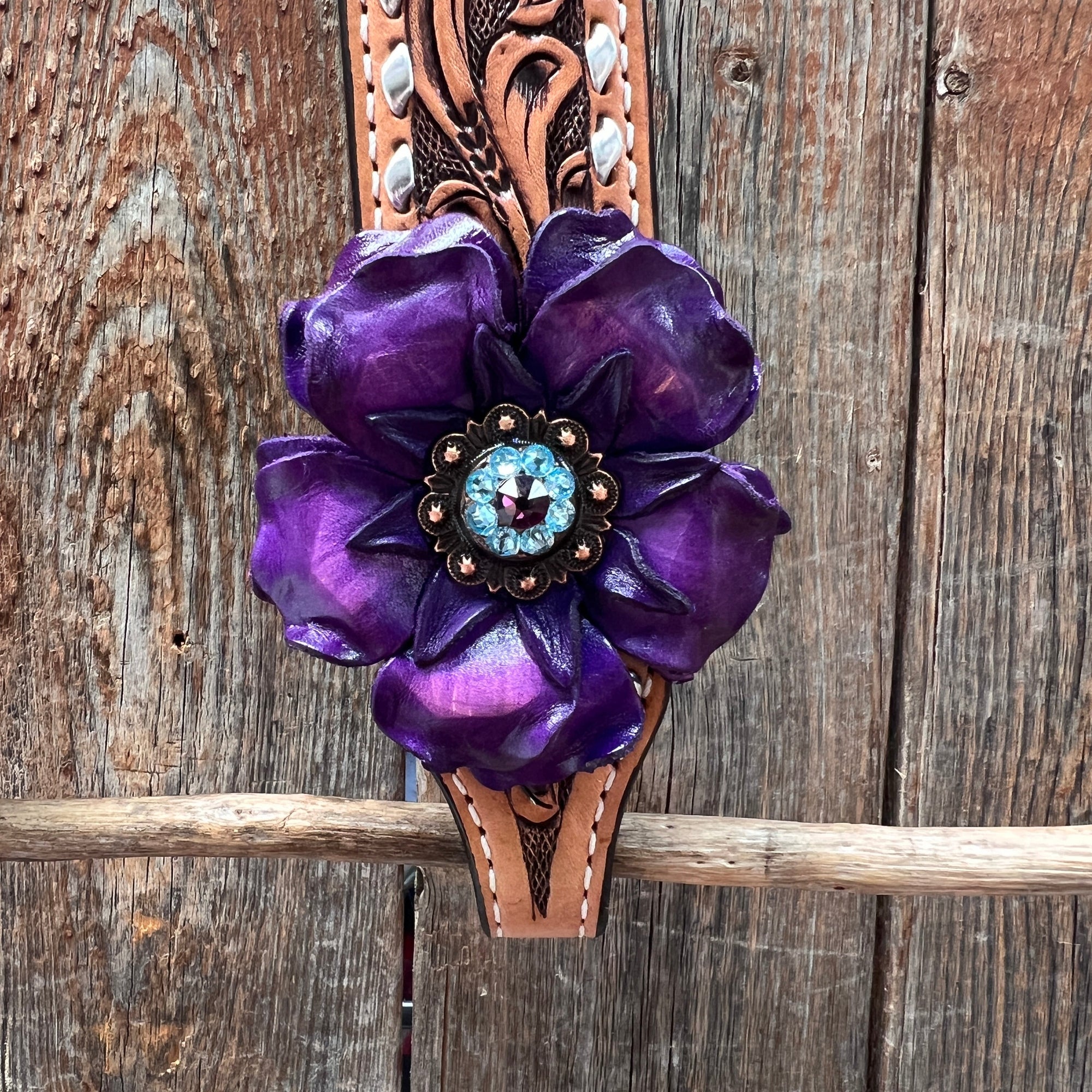 Silver Buckstitch One Ear Headstall / Bridle 