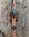 Silver Buckstitch One Ear Headstall / Bridle 