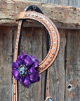 Silver Buckstitch One Ear Headstall / Bridle 