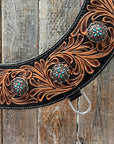 Floral Tripping Turquoise and Clear Collar 