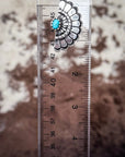 Prairie Halo Fan Concho Fashion Stud Earrings