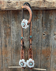 Silver Buckstitch One Ear Headstall / Bridle 