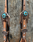 Silver Buckstitch One Ear Headstall / Bridle 