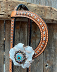 Silver Buckstitch One Ear Headstall / Bridle 