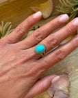 Kingman Turquoise Sterling Silver Ring – Size 8