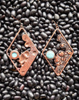 Magnolia Dangle Fashion Earrings - Copper