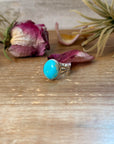 Kingman Turquoise Sterling Silver Ring – Size 7