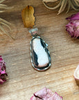 White Buffalo Sterling Silver Pendant