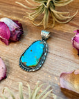 Kingman Turquoise Sterling Silver Pendant