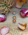 Pearl &amp; Orange Spiny Oyster Sterling Silver Pendant