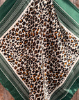 35X35" Green Animal Print Wild Rag / Scarf WR3387
