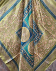 35X35" Green and Teal Floral Wild Rag / Scarf WR3390