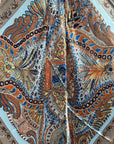 35X35"  Blue and Grey Safari Wild Rag / Scarf WR3399