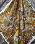 35X35"  Grey and Yellow Safari Wild Rag / Scarf WR3424