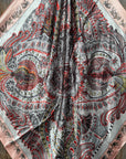 35X35"  Pink and White Safari Wild Rag / Scarf WR3425