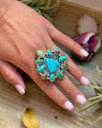 Mixed Mine Turquoise Sterling Silver Ring – Size 10