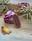 Red Coral Cluster Sterling Silver Ring – Size 9