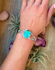 Sterling Silver Turquoise Cuff Bracelet – Small Wrist Friendly
