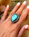 Golden Hills Turquoise Sterling Silver Ring – Adjustable
