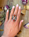 Red Coral Sterling Silver Ring – Size 10 – Native Made by Chimney Butte