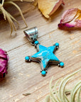 Sterling Silver Star-Shaped Kingman Turquoise Pendant