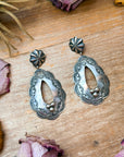 Sterling Silver Teardrop Earrings – Native Made by Rita Lee