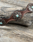 Medium Oil Basketweave Wither Strap 