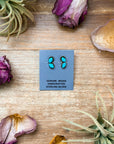 Sterling Silver Kingman Turquoise Stud Earrings