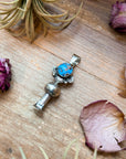 Sterling Silver Golden Hill Turquoise Blossom Pendant