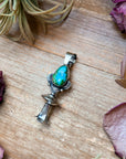 Sterling Silver Sonoran Gold Turquoise Blossom Pendant