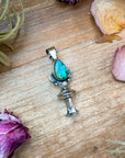 Sterling Silver Sonoran Gold Turquoise Blossom Pendant