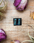 Sterling Silver Kingman Turquoise Long Stud Earrings