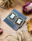 Sterling Silver Square Stud Earrings – Artist Leander Tahe – USA Made