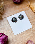Sterling Silver Concho Stud Earrings