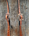 Light Oil Floral Coral, Clear One Ear & Breastcollar Tack Set 
