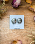 Sterling Silver Concho Stud Earrings