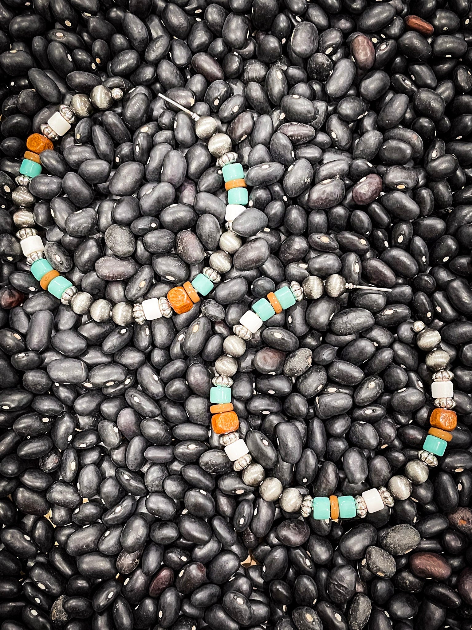 Vibe Navajo Style Pearl Large Fashion Hoops