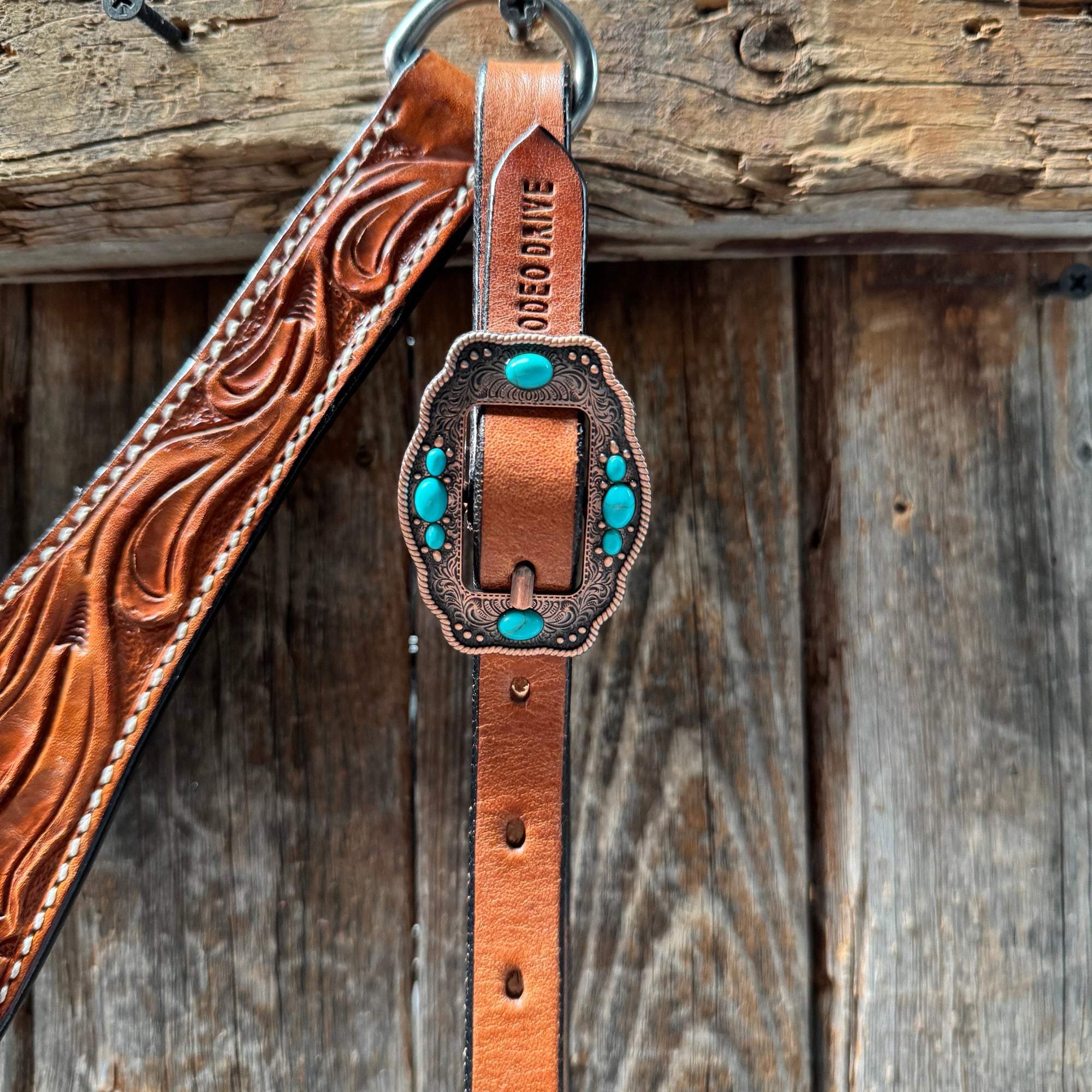 Light Oil V Brow Turquoise Cabochons Browband &amp; Breastcollar Tack Set 