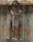 Medium Oil V Brow Oval Turquoise Browband & Breastcollar Tack Set 