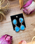 Sterling Silver Golden Hill Turquoise Dangle Earrings