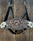 Black Nylon Horse Halter – Bronc Noseband with Crystal Conchos NH103